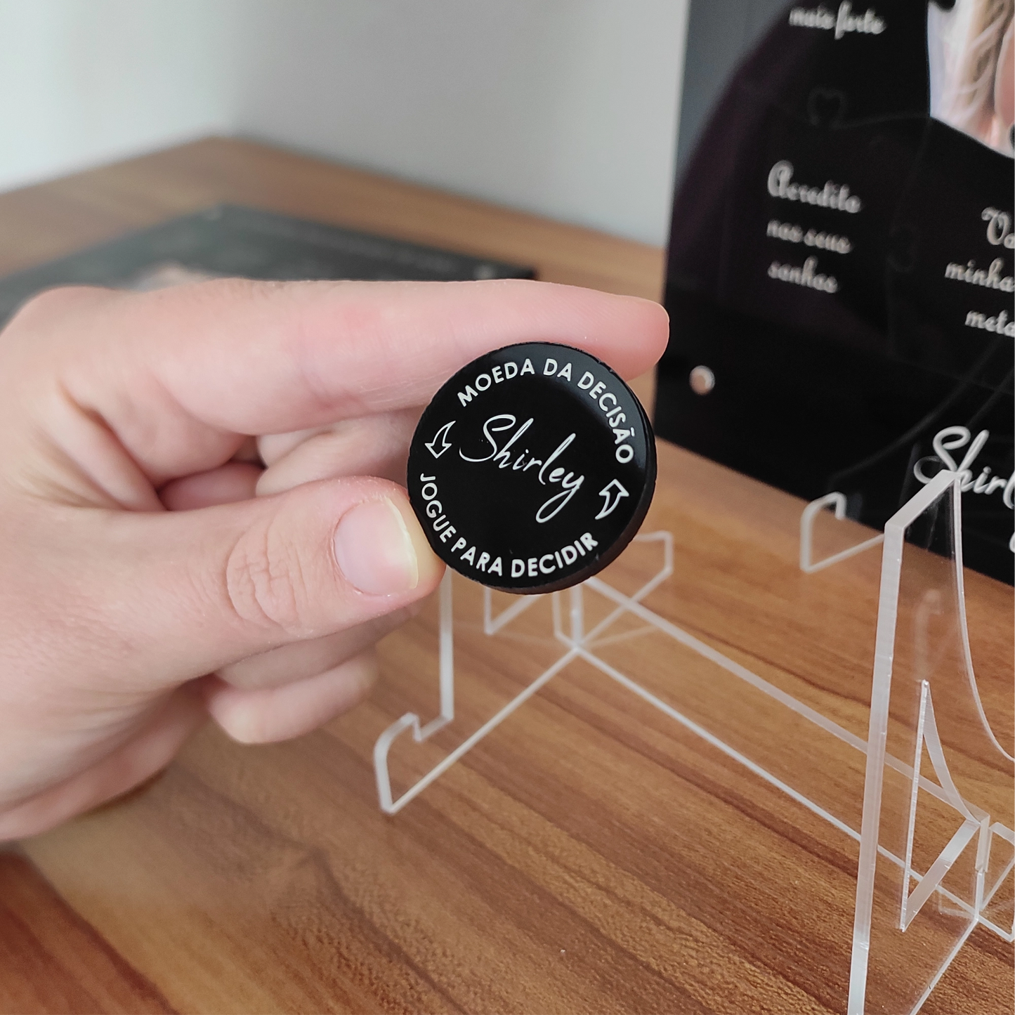 Quadro com 12 Mensagens em forma de Puzzle Preto